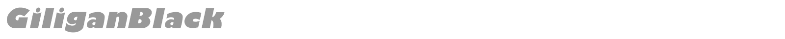 GiliganBlack font preview